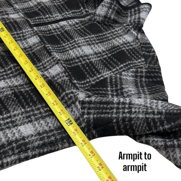 John Wayne Stock & Supply Black and White Plaid Fleece Jacket Men's Size XXL - Picture 10 of 11